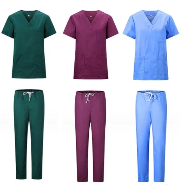 Unisex Custom Care Short Sleeve Scrubs Uniform Medical Set